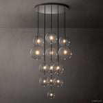 Lucelle Glass Globe Cluster Chandelier 44"