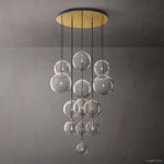 Lucelle Glass Globe Cluster Chandelier 44"