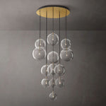 Lucelle Glass Globe Cluster Chandelier 44"