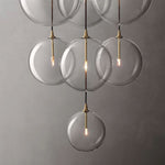 Lucelle Glass Globe Cluster Chandelier 44"