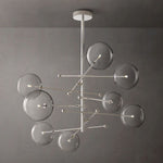 Lucelle Glass Globe Eight-Arm Chandelier 79"
