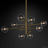 Lucelle Glass Globe Eight-Arm Chandelier 79"