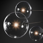 Lucelle Glass Globe Eight-Arm Chandelier 79"