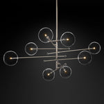Lucelle Glass Globe Eight-Arm Chandelier 79"