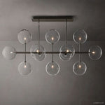 Lucelle Glass Globe Linear Chandelier 58"