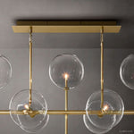 Lucelle Glass Globe Linear Chandelier 58"