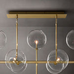 Lucelle Glass Globe Linear Chandelier 58"