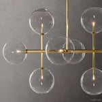 Lucelle Glass Globe Linear Chandelier 58"
