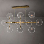 Lucelle Glass Globe Linear Chandelier 58"