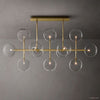 Lucelle Glass Globe Linear Chandelier 58"