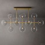 Lucelle Glass Globe Linear Chandelier 58"