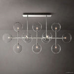 Lucelle Glass Globe Linear Chandelier 58"