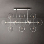 Lucelle Glass Globe Linear Chandelier 58"
