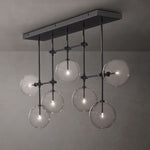Lucelle Glass Globe Linear Chandelier 60"