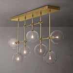 Lucelle Glass Globe Linear Chandelier 60"