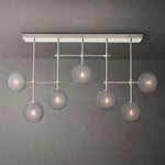 Lucelle Glass Globe Linear Chandelier 60"