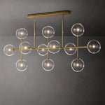 Lucelle Glass Globe Linear Chandelier 72"