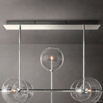 Lucelle Glass Globe Linear Chandelier 72"