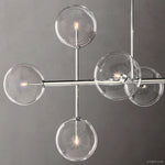 Lucelle Glass Globe Linear Chandelier 72"