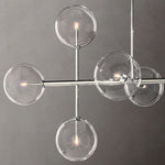 Lucelle Glass Globe Linear Chandelier 72"