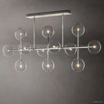 Lucelle Glass Globe Linear Chandelier 72"