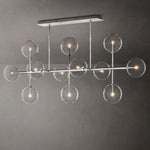 Lucelle Glass Globe Linear Chandelier 72"