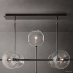 Lucelle Glass Globe Linear Chandelier 72"