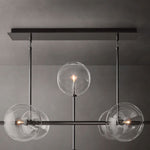 Lucelle Glass Globe Linear Chandelier 72"