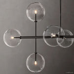 Lucelle Glass Globe Linear Chandelier 72"