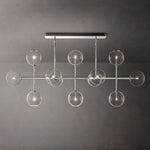 Lucelle Glass Globe Linear Chandelier 72"