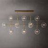 Lucelle Glass Globe Linear Chandelier 72"
