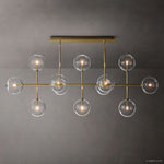 Lucelle Glass Globe Linear Chandelier 72"