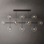 Lucelle Glass Globe Linear Chandelier 72"