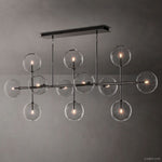Lucelle Glass Globe Linear Chandelier 72"
