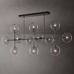 Lucelle Glass Globe Linear Chandelier 72"