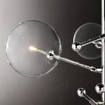 Lucelle Glass Globe Six-Arm Chandelier 55"