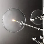 Lucelle Glass Globe Six-Arm Chandelier 40"