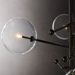 Lucelle Glass Globe Six-Arm Chandelier 40"