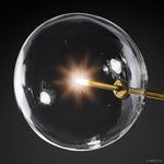 Lucelle Glass Globe Six-Arm Chandelier 40"