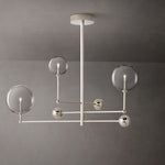 Lucelle Glss Globe Three-Arm Chandelier 46"