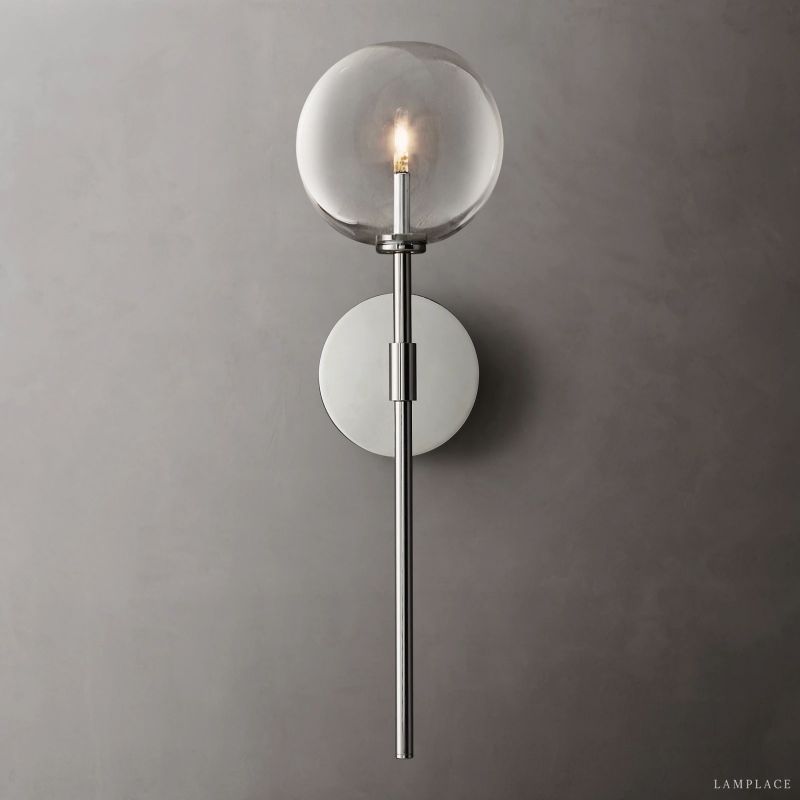 Lucelle Glass Globe Wall Sconce