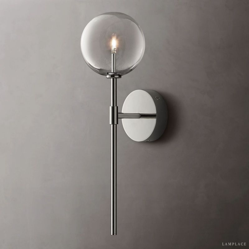 Lucelle Glass Globe Wall Sconce