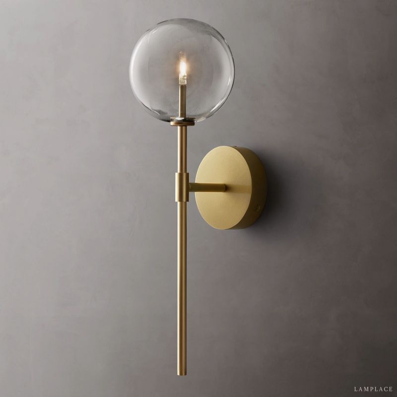 Lucelle Glass Globe Wall Sconce