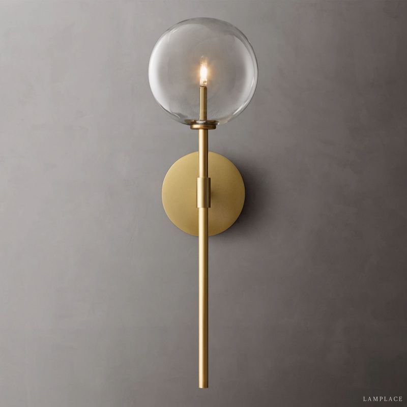 Lucelle Glass Globe Wall Sconce