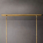 Beckman Framed Glass Rectangular Chandelier 54"