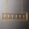Beckman Framed Glass Rectangular Chandelier 54"