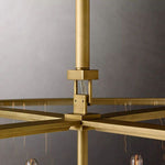 Beckman Framed Glass Round Chandelier 55"