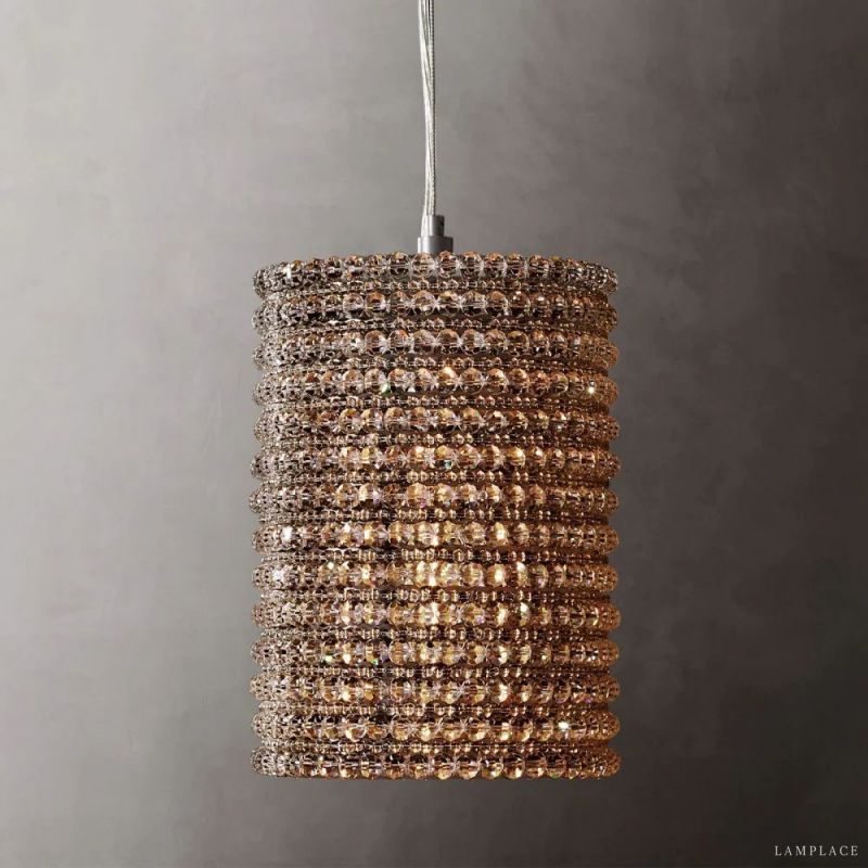 Halo Stranded Crystal Pendant Light