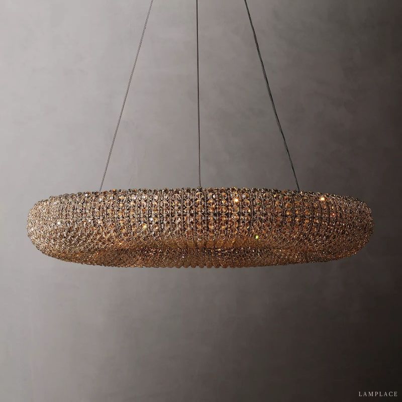 Halo Stranded Crystal Round Chandelier 32"