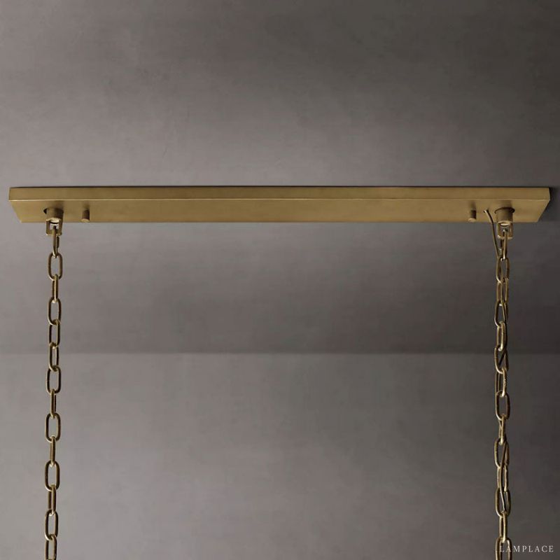 Harlow Faceted Crystal Rectangle Chandelier 74"